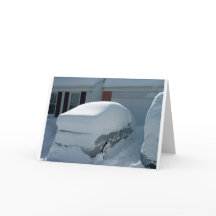 "Sneeuwauto" bovenop de auto. Blizzard 2010