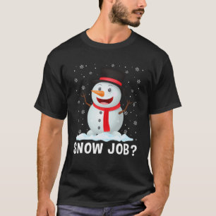Sneeuwbaan met kerstmis Snowman Lover Matching Fam T-shirt