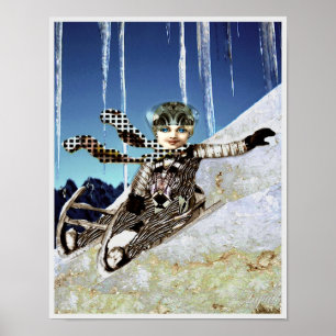 Sneeuwbaby (afdrukken) poster