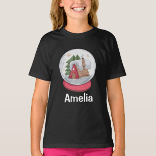 Sneeuwbal gepersonaliseerde naam t-shirt