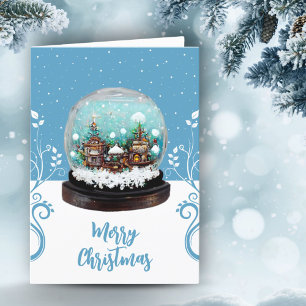 Sneeuwbal Winterdorp Klimplant Kerstmis  Feestdagen Kaart