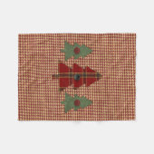 Sneeuwbalbak met kerstbomen fleece deken (Voorkant (Horizontaal))