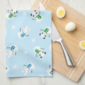 Sneeuwbalken en sneeuwpannen theedoek (Quarter Fold)