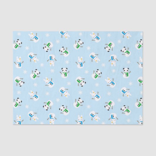 Sneeuwbalken en sneeuwpannen tissuepapier (Voorkant)