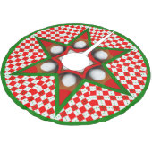 Sneeuwballen en Kerstmis Gingham Kerstboom Rok (Gekanteld)