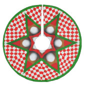 Sneeuwballen en Kerstmis Gingham Kerstboom Rok (Voorkant)