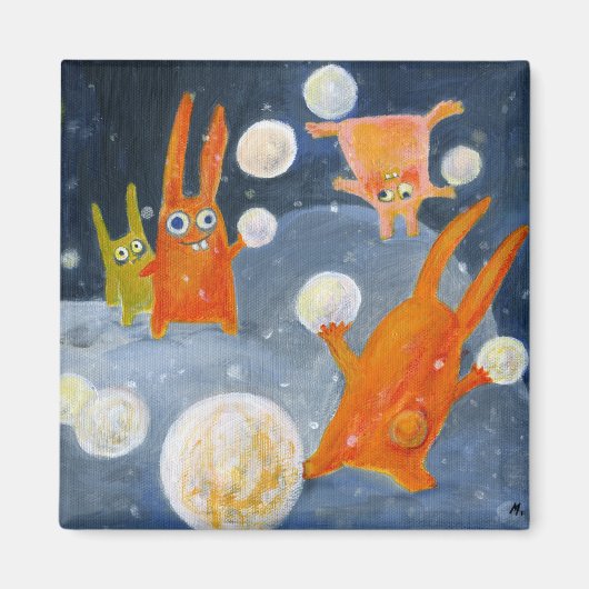 sneeuwballen magneet (Voorkant)