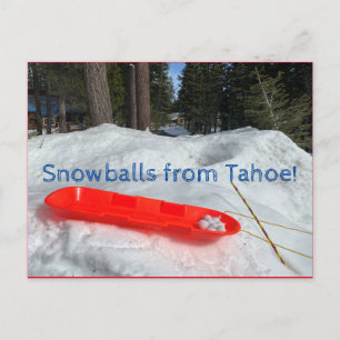 Sneeuwballen van Tahoe. Briefkaart