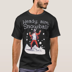 Sneeuwballer trainingspak klaar voor doel met snee t-shirt