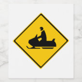 Sneeuwbalsignaal Wijn Etiket (Enkel label)