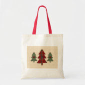 Sneeuwbaltas met kerstbomen tote bag (Voorkant)
