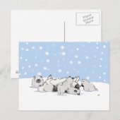 Sneeuwbalvakantie Briefkaart (Voorkant / Achterkant)