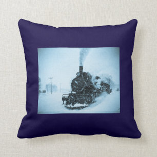 Sneeuwband winterspoorweg kussen