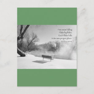 sneeuwbank in stilte briefkaart