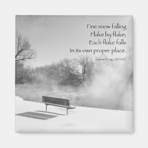 Sneeuwbank in stilte magneet