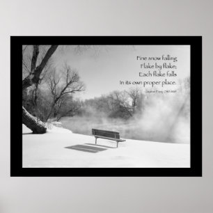 Sneeuwbank in stilte poster