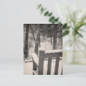Sneeuwbedekkende banken briefkaart (Staand voorkant)