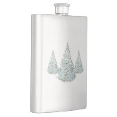 Sneeuwbedekkende Spruce Trees Illustratie Flacon (Rechts)