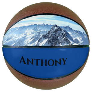 Sneeuwbedekking Basketball met aangepaste naam. Basketbal