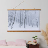 Sneeuwbedekking in de winter hangend wandkleed (Slaapkamer)