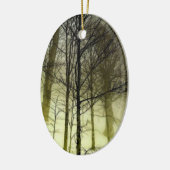 Sneeuwbedekking Keramisch Ornament (Links)