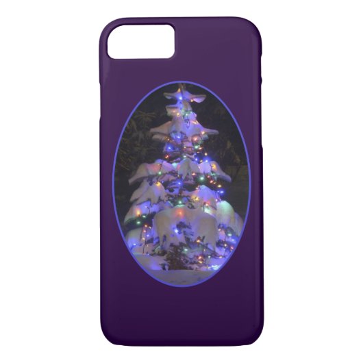 Sneeuwbedekking, kort en kort kerstboom Case-Mate iPhone case (Achterkant)