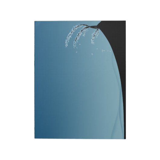 Sneeuwbedekking landschap notitieblok (Gedraaid)