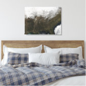 Sneeuwbedekking over de Verenigde Staten Canvas Afdruk (Insitu (Slaapkamer))
