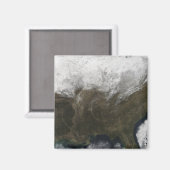 Sneeuwbedekking over de Verenigde Staten Magneet (Voorkant / Achterkant)