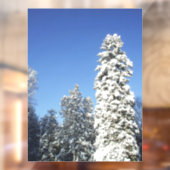 Sneeuwbedekking Tall Pine Tree Window Cling Raamsticker (Vel 2)