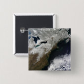 Sneeuwbedekking uit Canada Vierkante Button 5,1 Cm (Voorkant /achterkant)