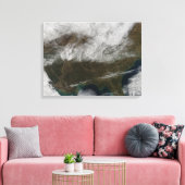 Sneeuwbedekking uit het noordoosten van Texas Canvas Afdruk (Insitu (Woonkamer))