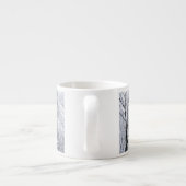 Sneeuwbedekte eikenboom espresso kop (Achterkant)