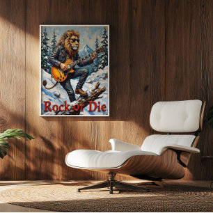 Sneeuwbedekte solo: Lion's Winter Riff Poster