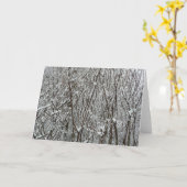 Sneeuwbedekte takken winter Abstract Kaart (Gele Bloem)