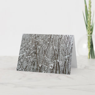 Sneeuwbedekte takken winter Abstract Kaart