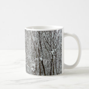 Sneeuwbedekte takken winter Abstract Koffiemok
