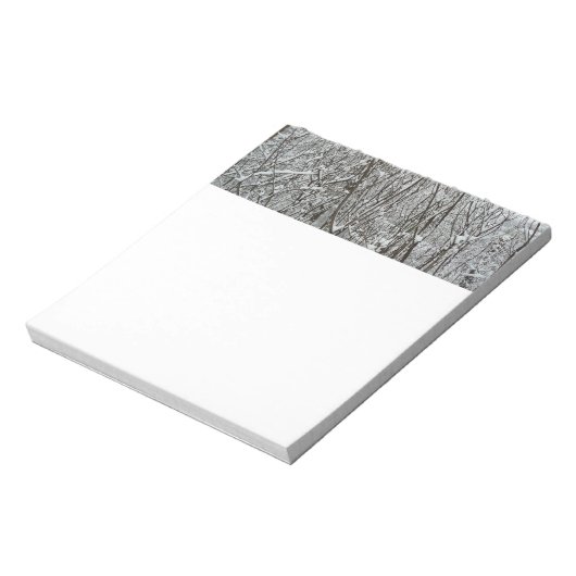 Sneeuwbedekte takken winter Abstract Notitieblok (Gedraaid)