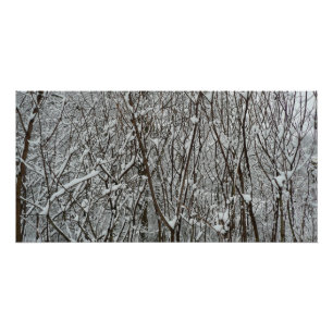 Sneeuwbedekte takken winter Abstract Perfect Poster