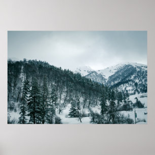 Sneeuwbergen in Georgië Poster