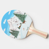 Sneeuwbergen Ping Pong Paddle Tafeltennisbatje (Zijkant)