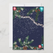 Sneeuwblauw kerstlicht kaart (Achterkant)