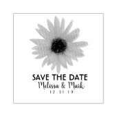 Sneeuwbloem Save the Date Trouwrubber stempel (Afrduk)