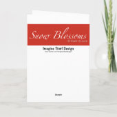 Sneeuwbloesem Dank je wel Bedankkaart (Achterkant)