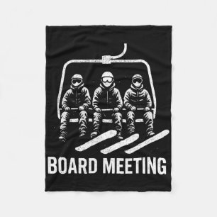 Sneeuwboard Bestuursvergadering Ski Lift Skier Win Fleece Deken