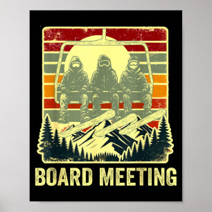 Sneeuwboard Board Vergadering Ski Lift Skier Winte Poster