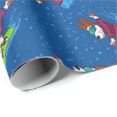 Sneeuwboarden hond Patroon Cadeaupapier (Rol Hoek)