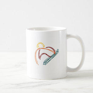 sneeuwboarden logo13 oranje koffiemok