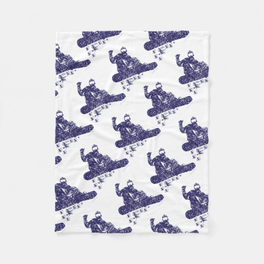 Sneeuwboarder Fleece Deken (Voorkant)
