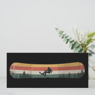 Sneeuwboarder Retro Winter Sport Cadeau Kaart